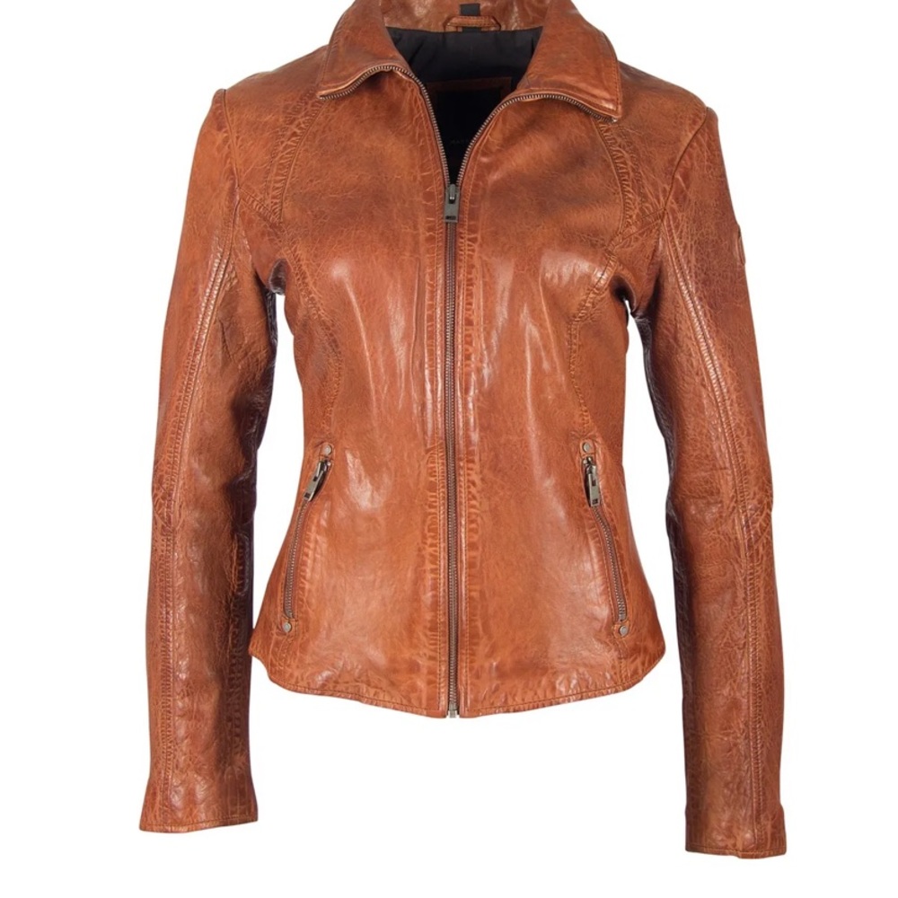 Mauritius Leather Jacket- Carmel